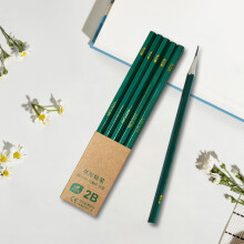 Crayons en bois verts 2B (paquet de 10)
