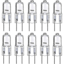 Lot de 10 ampoules halogènes G6.35 12 V 35 W, blanc chaud 2700 K, pour lustres, spots sur rail et lampes de bureau