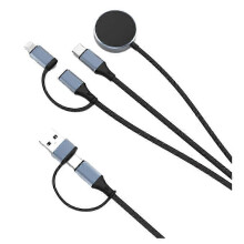 3-in-2-Ladekabel für Apple Watch, 100-W-USB-C-Schnellladekabel, Reiseladekabel für mehrere Geräte