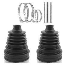 2PCS 19-24 mm Shaft CV Boot Repair Kit,Silicone CV Axle Boot Repair Kit Includes 4 CVs Boots Clamp & 6 Cable Ties