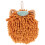 OUNONA Orange Chenille Handdukar 23x20cm 1