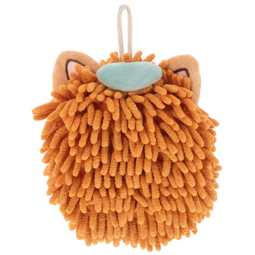 OUNONA Orange Chenille Handdukar 23x20cm