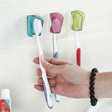 Support à ventouse pour brosses à dents (lot de 3) - Support de rangement pour étuis de brosses à dents