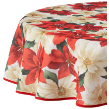 Éadach Boird Poinsettia Nollag Babhta 60"