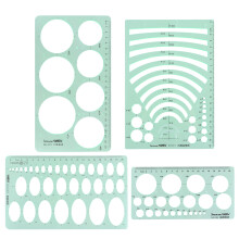 4-teiliges geometrisches Messschablonen-Set