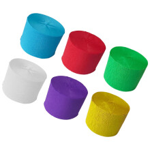 Rolos de papel crepom para artesanato infantil – 6 rolos