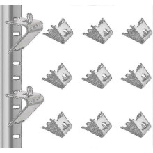 12 Stück Gefrierfachregal-Clips aus Edelstahl, Kühlschrankregal-Clips, 1,5 mm dicke Gefrierfachregalhalterungen, silberfarben