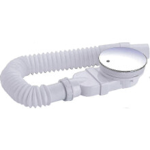 90mm Extra Flat Shower Drain Kit, Shower Tray Drain Hole Set with Odor Trap, Hair Sieve, Flexible Hose