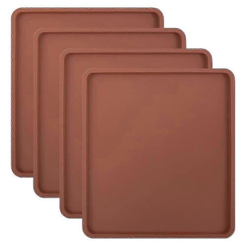 4pcs Silicone Dehydrator Mats With Edge - Silicone Sheets Compatible , Nonstick Silicone Tray Liner