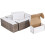 Caixas de papelão ondulado pretas 9x6x4 polegadas, ECT-32, pacote com 100 unidades 1