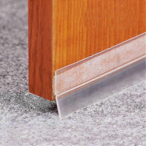 Striscia di tenuta in silicone trasparente antivento per porte e bar.