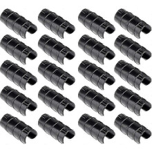 Garden Clamps,greenhouse Clamps Clips,tube Film Clip Garden Buildings Tube Clip Greenhouse Frame Pipe For Greenhouse Banner Frame Shelters Black20pcs