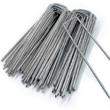 50 U-shaped Garden Stakes, For Weed Cover, Pegs Camping, Garden Fence, 150mm Long, 25mm Wide, 3mm Diameter