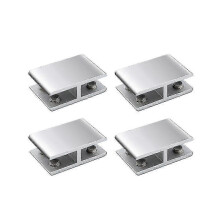 2pcs Glass Clamp Double Side Aluminum Alloy Glass Shelf Support Bracket Glass Clip