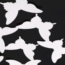 100pcs 3d Paper White Butterfly Wall Stickers Removable Art XXF
