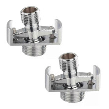 2 Pack Eccentric Screw Angled Curved Foot for Shower Head Intake Pipe Copper Angle Adjuster