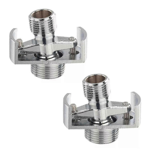 2 Pack Eccentric Screw Angled Curved Foot for Shower Head Intake Pipe Copper Angle Adjuster
