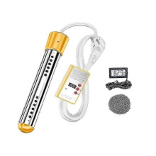 1500W Immersion Water Heater with Timer, Electric Submersible Heater with Stainless Steel Guard, EU Plug