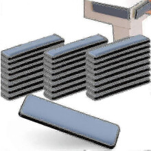 24 Pcs Self-adhesive Teflon Furniture Glides 70 X 19 Mm Professional Teflon Glides