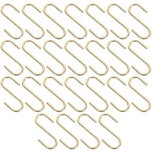 Lot de 25 crochets métalliques en forme de S pour salle de bain, cuisine et rangement de placard