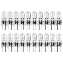 Ampoules halogènes G4 12 V 20 W, lot de 20, transparentes, à 2 broches, pour éclairage de cuisinière