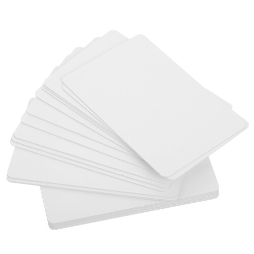 20 stuks witte PVC ID-kaarten 85,6 x 53,9 mm