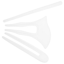 Conjunto de 3 moldes de silicone para grampos de cabelo de resina.