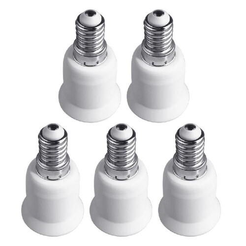 E14 naar E27 lampfitting adapterset van 5