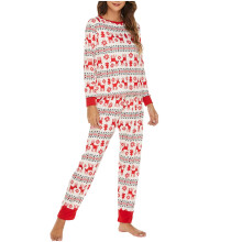Damen-Weihnachtspyjama-Set mit langen Ärmeln