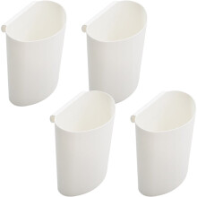 Weißer PP-Hängekorb für Einkaufswagen – 4er-Pack