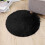 Black artificial living room rug 5x8 feet 1