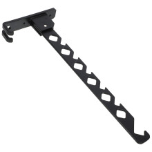 Perchero de pared de aluminio negro, 34 x 13 cm.