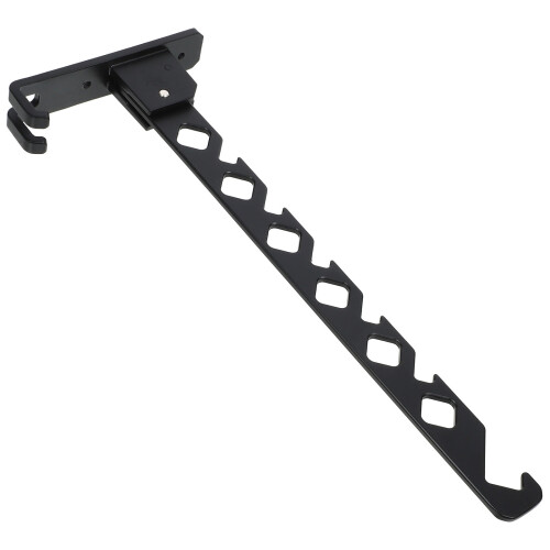 Perchero de pared de aluminio negro, 34 x 13 cm.