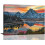 Quadro decorativo em tela com lago na montanha, 40x30 cm (16x12 polegadas), emoldurado. 1
