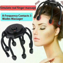 Electric Scalp Massager with 3 Modes - Portable 360 Degree Head Massager with 8 Finger Tips, Deep Relaxing And Stress Relief 25-26