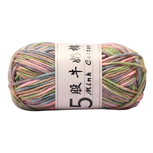Fio de crochê de algodão cor leite degradê 50g 325m