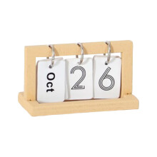 Mini calendario da scrivania in legno con ante a ribalta
