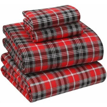 Komplet pościeli flanelowej 100% bawełny, rozmiar podwójny, 160 g/m²