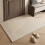 Beige Striped Entryway Rug 24x16in Polyester 3
