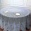 White Polyester Lace Round Tablecloth 120 in 2
