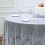 White Polyester Lace Round Tablecloth 120 in 5