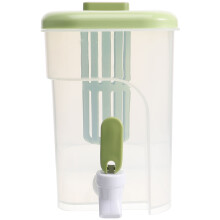 Green Beverage Dispenser with Spigot, 3.5L