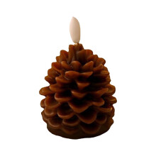 Candela LED senza fiamma a forma di pigna, 3,74 x 2,17 pollici