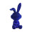 Beflockte, sitzende Hasenfigur, blau, 5,3 x 13,4 Zoll 1