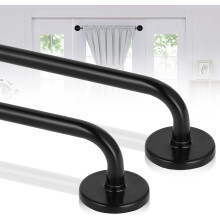 Barra magnética para cortinas para puertas metálicas, ajustable de 17 a 30 pulgadas.