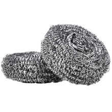 Rustfritt stål gryteskuresvampe 6 stk 2,8 x 1,6 x 1,5 tommer