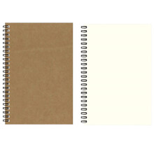 Blank A5 spiral notesbog, 100 sider tykt papir