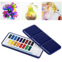 Coffret de peinture aquarelle en métal ULTNICE, 18 couleurs