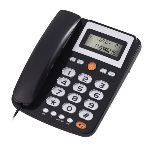 Senior-friendly telephone LCD display large buttons dual