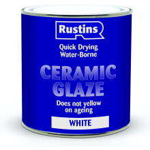 Rustins Acrylic Ceramic Glaze White 1L